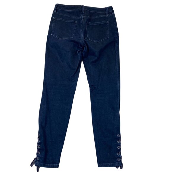 A.N.A Women's Jeans Size 4 Skinny Jeggings Lace-Up Ankle Slim Blue - Picture 2 of 14